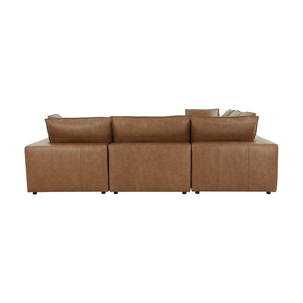 TOV Furniture Cali 5-Piece Modular L-Sectional Sofa in Brown Leather – Stylish, Versatile Comfort for Any Space REN-L0130-SEC1