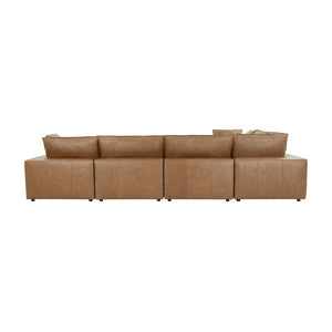TOV Furniture Cali 7-Piece Brown Leather Modular Chaise Sectional - Stylish, Customizable Comfort for Your Home REN-L0130-SEC2