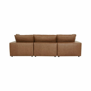 TOV Furniture Cali 120" Brown Leather Modular Sofa - Customizable Sectional, Modern Design, Comfort & Style Included REN-L0130