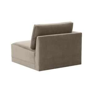 TOV Furniture Willow Velvet Modular Corner Chair – Plush Comfort & Stylish Design for Modern Living Spaces Taupe REN-L03110-LC