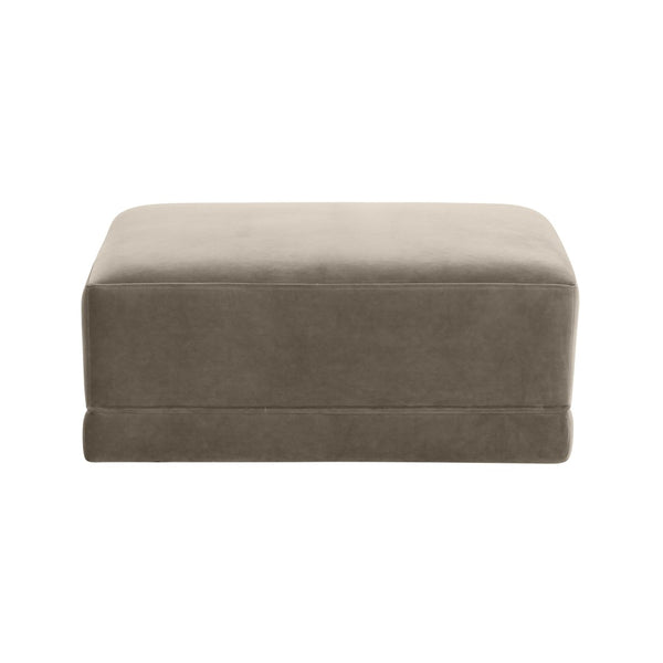 TOV Furniture Willow Velvet Modular Ottoman - Versatile Luxury Seating for Elegant Living Spaces and Comfort Taupe REN-L03111