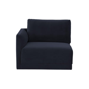 TOV Furniture Willow Velvet Modular Corner Chair – Plush Comfort & Stylish Design for Modern Living Spaces Navy REN-L03130-LC
