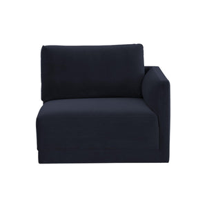 TOV Furniture Willow Velvet Modular Corner Chair - Luxurious Design with Plush Comfort for Modern Living Spaces Navy REN-L03130-RC