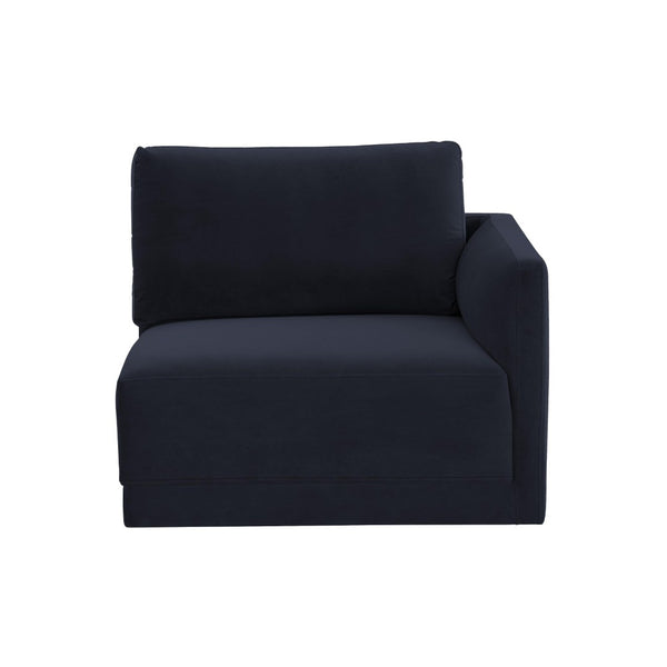 TOV Furniture Willow Velvet Modular Corner Chair - Luxurious Design with Plush Comfort for Modern Living Spaces Navy REN-L03130-RC