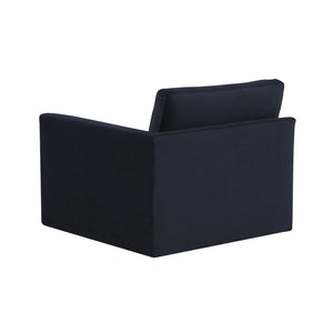 TOV Furniture Willow Velvet Modular Corner Chair - Luxurious Design with Plush Comfort for Modern Living Spaces Navy REN-L03130-RC