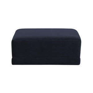 TOV Furniture Willow Velvet Modular Ottoman - Versatile Luxury Seating for Elegant Living Spaces and Comfort Navy REN-L03131