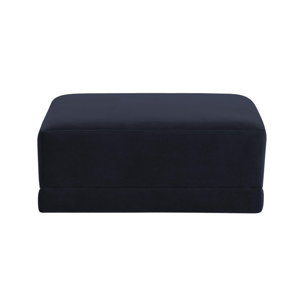 TOV Furniture Willow Velvet Modular Ottoman - Versatile Luxury Seating for Elegant Living Spaces and Comfort Navy REN-L03131