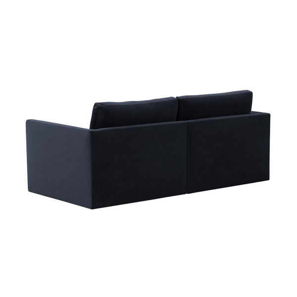 TOV Furniture Willow 74" Velvet Modular Loveseat - Luxurious Comfort and Versatile Design for Modern Spaces Navy REN-L03132