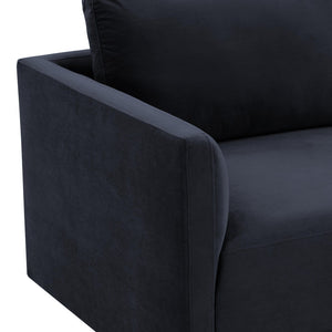 TOV Furniture Willow 74" Velvet Modular Loveseat - Luxurious Comfort and Versatile Design for Modern Spaces Navy REN-L03132