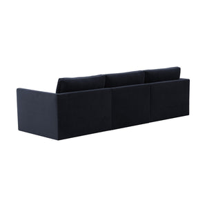 TOV Furniture Willow 105" Velvet Modular Sectional Sofa - Luxurious Comfort, Versatile Design for Any Space Navy REN-L03133