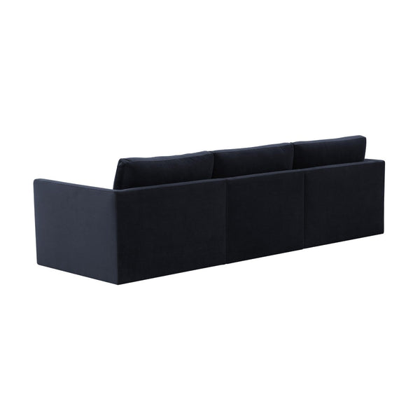 TOV Furniture Willow 105" Velvet Modular Sectional Sofa - Luxurious Comfort, Versatile Design for Any Space Navy REN-L03133