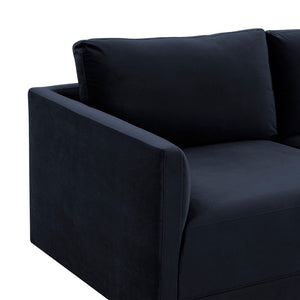 TOV Furniture Willow 105" Velvet Modular Sectional Sofa - Luxurious Comfort, Versatile Design for Any Space Navy REN-L03133