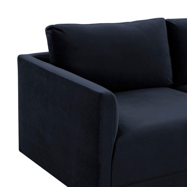 TOV Furniture Willow 105" Velvet Modular Sectional Sofa - Luxurious Comfort, Versatile Design for Any Space Navy REN-L03133