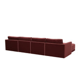 Willow Berry Red Modular U Sectional REN-L03140-SEC1 TOV Furniture