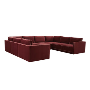 Willow Berry Red Modular Large U Sectional REN-L03140-SEC2 TOV Furniture