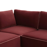 Willow Berry Red Modular Large U Sectional REN-L03140-SEC2 TOV Furniture