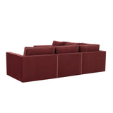 Willow Berry Red Modular L Sectional REN-L03140-SEC3 TOV Furniture