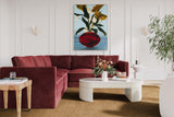 Willow Berry Red Modular L Sectional REN-L03140-SEC3 TOV Furniture