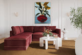 Willow Berry Red Modular LAF Sectional REN-L03140-SEC4-L TOV Furniture