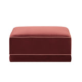 Willow Berry Red Ottoman REN-L03141 TOV Furniture