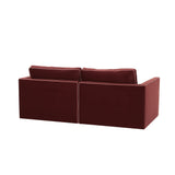 Willow Berry Red Modular Loveseat REN-L03142 TOV Furniture