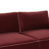 Willow Berry Red Modular Loveseat REN-L03142 TOV Furniture