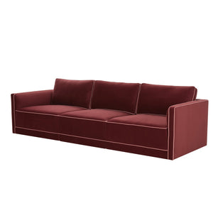 TOV Furniture Willow 105" Velvet Modular Sofa – Stylish Sectional for Modern Living with Customizable Comfort & Elegance Red REN-L03143