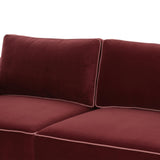 Willow Berry Red Modular Sofa REN-L03143 TOV Furniture