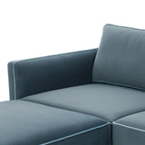 Willow Misty Blue Modular U Sectional REN-L03150-SEC1 TOV Furniture