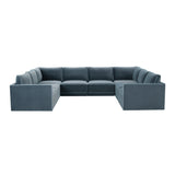 Willow Misty Blue Modular Large U Sectional REN-L03150-SEC2 TOV Furniture