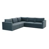 Willow Misty Blue Modular L Sectional REN-L03150-SEC3 TOV Furniture