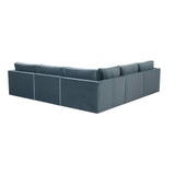 Willow Misty Blue Modular L Sectional REN-L03150-SEC3 TOV Furniture