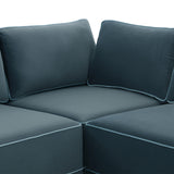 Willow Misty Blue Modular L Sectional REN-L03150-SEC3 TOV Furniture