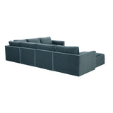 Willow Misty Blue Modular Large Chaise Sectional REN-L03150-SEC5 TOV Furniture