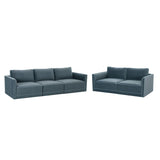 Willow Misty Blue Modular Loveseat REN-L03152 TOV Furniture