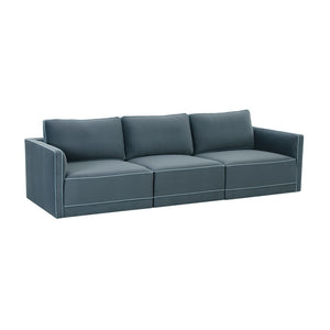 TOV Furniture Willow 105" Velvet Modular Sofa – Stylish Sectional for Modern Living with Customizable Comfort & Elegance Blue REN-L03153