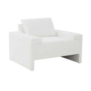 TOV Furniture Maeve Upholstered Accent Chair – Modern Pearl White Design, Durable Performance Fabric & Cozy Comfort REN-L04011