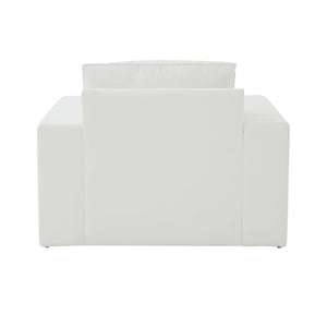 TOV Furniture Maeve Upholstered Accent Chair – Modern Pearl White Design, Durable Performance Fabric & Cozy Comfort REN-L04011