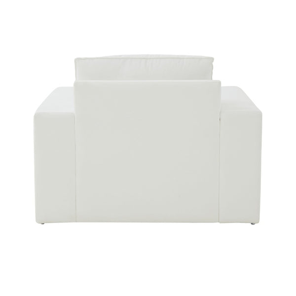 TOV Furniture Maeve Upholstered Accent Chair – Modern Pearl White Design, Durable Performance Fabric & Cozy Comfort REN-L04011