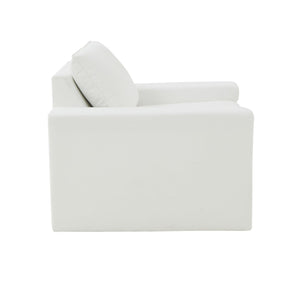 TOV Furniture Maeve Upholstered Accent Chair – Modern Pearl White Design, Durable Performance Fabric & Cozy Comfort REN-L04011