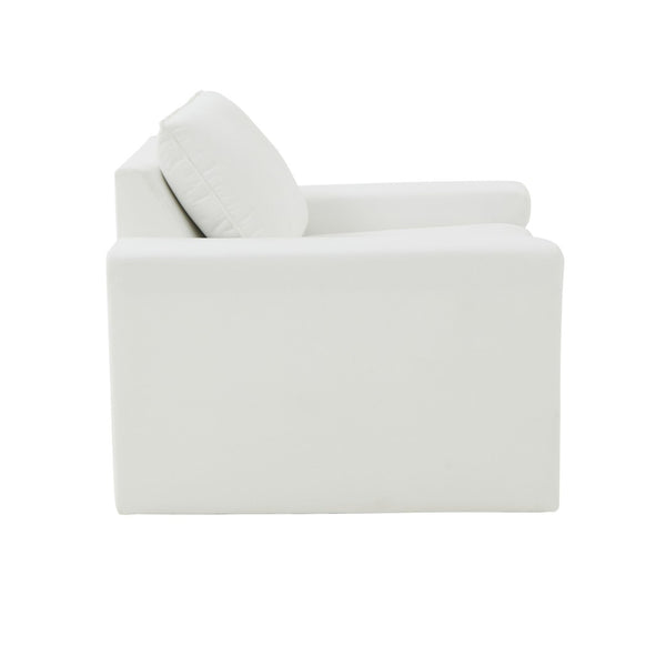 TOV Furniture Maeve Upholstered Accent Chair – Modern Pearl White Design, Durable Performance Fabric & Cozy Comfort REN-L04011