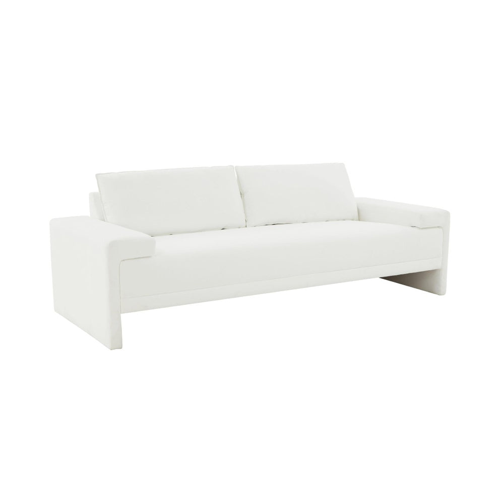 TOV Furniture Maeve 91" Upholstered Sofa - Modern Comfort with Durable LiveSmart Fabric for Effortless Entertaining White REN-L04013