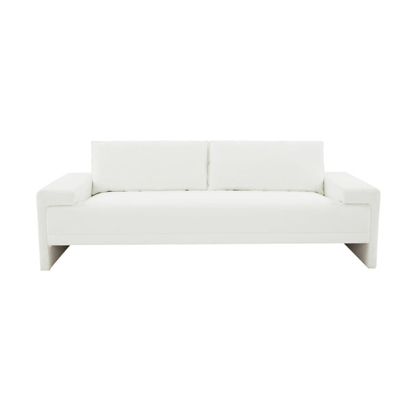 TOV Furniture Maeve 91" Upholstered Sofa - Modern Comfort with Durable LiveSmart Fabric for Effortless Entertaining White REN-L04013