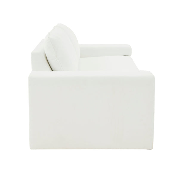 TOV Furniture Maeve 91" Upholstered Sofa - Modern Comfort with Durable LiveSmart Fabric for Effortless Entertaining White REN-L04013