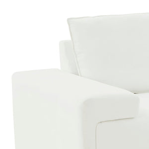 TOV Furniture Maeve 91" Upholstered Sofa - Modern Comfort with Durable LiveSmart Fabric for Effortless Entertaining White REN-L04013