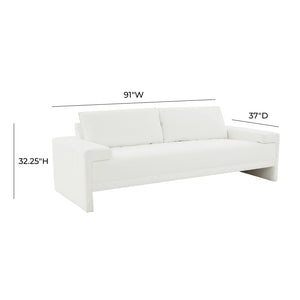TOV Furniture Maeve 91" Upholstered Sofa - Modern Comfort with Durable LiveSmart Fabric for Effortless Entertaining White REN-L04013