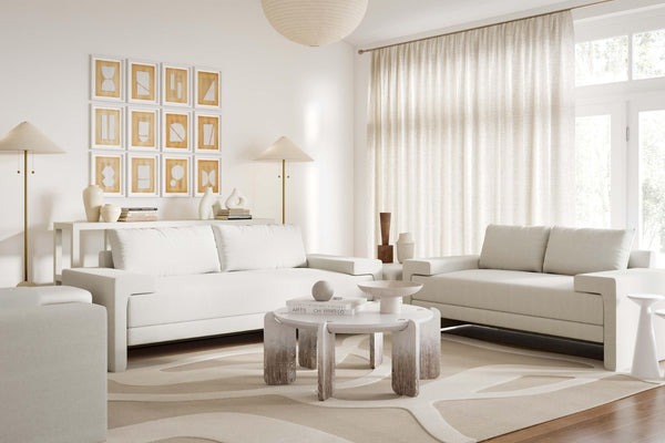 TOV Furniture Maeve 91" Upholstered Sofa - Modern Comfort with Durable LiveSmart Fabric for Effortless Entertaining White REN-L04013