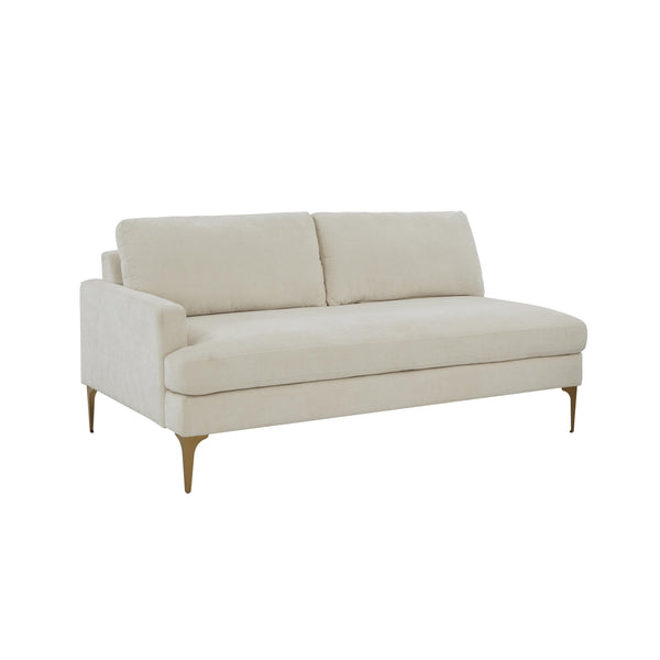 Serena Cream Velvet LAF Loveseat REN-L05110-LAF TOV Furniture