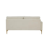 Serena Cream Velvet LAF Loveseat REN-L05110-LAF TOV Furniture