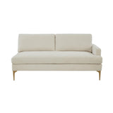 Serena Cream Velvet RAF Loveseat REN-L05110-RAF TOV Furniture